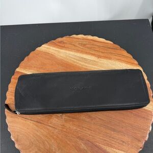 Nomos Glashütte black leather watch case zip around closure